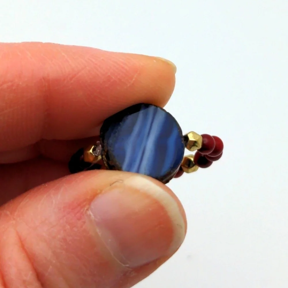 Sapphire Blue Medallion Ring